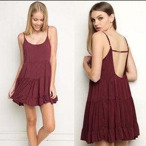 brandy melville jada dress maroon